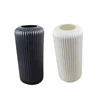 Striped Ceramic-Like Plastic Vase For Flowers Decorative Floral Arrangement Display Creative Little Flower Vase 6