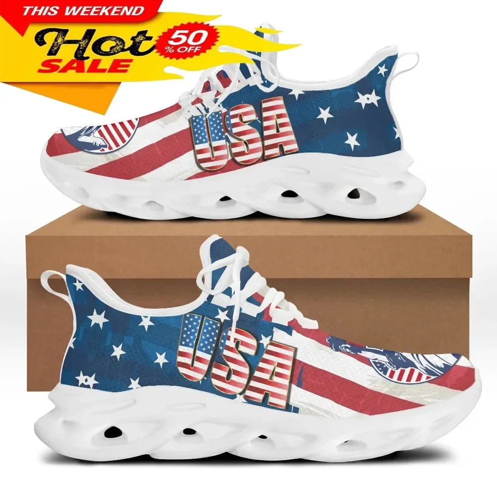 7.4 American Flag Statue of Liberty Print Flat Shoes for Women Cool Sneaker for Female Spring Summer Woman Footwear