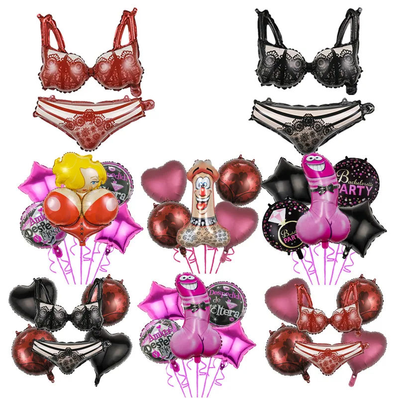 Funny Underwear Shape Foil Balloon Inflatable Boobs Ballons Bachelorette  Party Bride To Be Globos Hen Night Adult Party Supplies