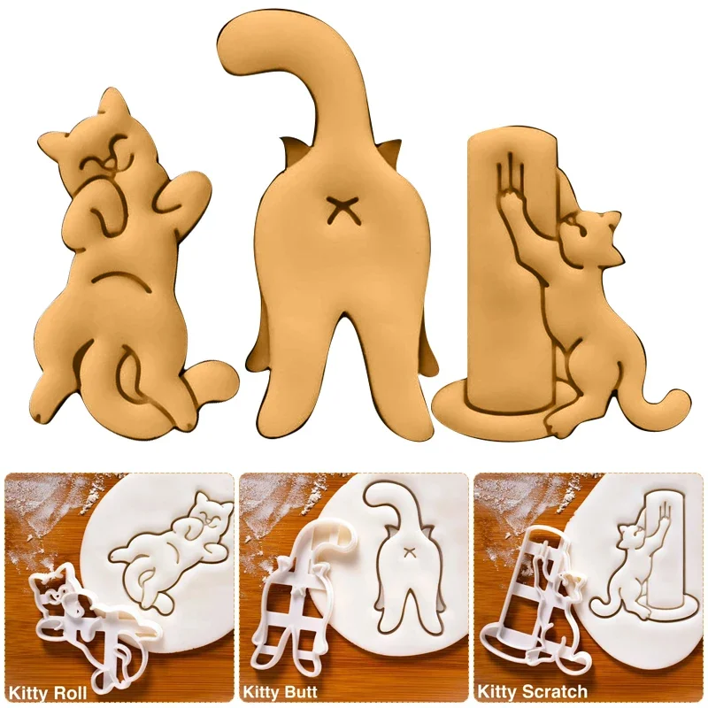 3D Cat Cookie Cutter Mold 1