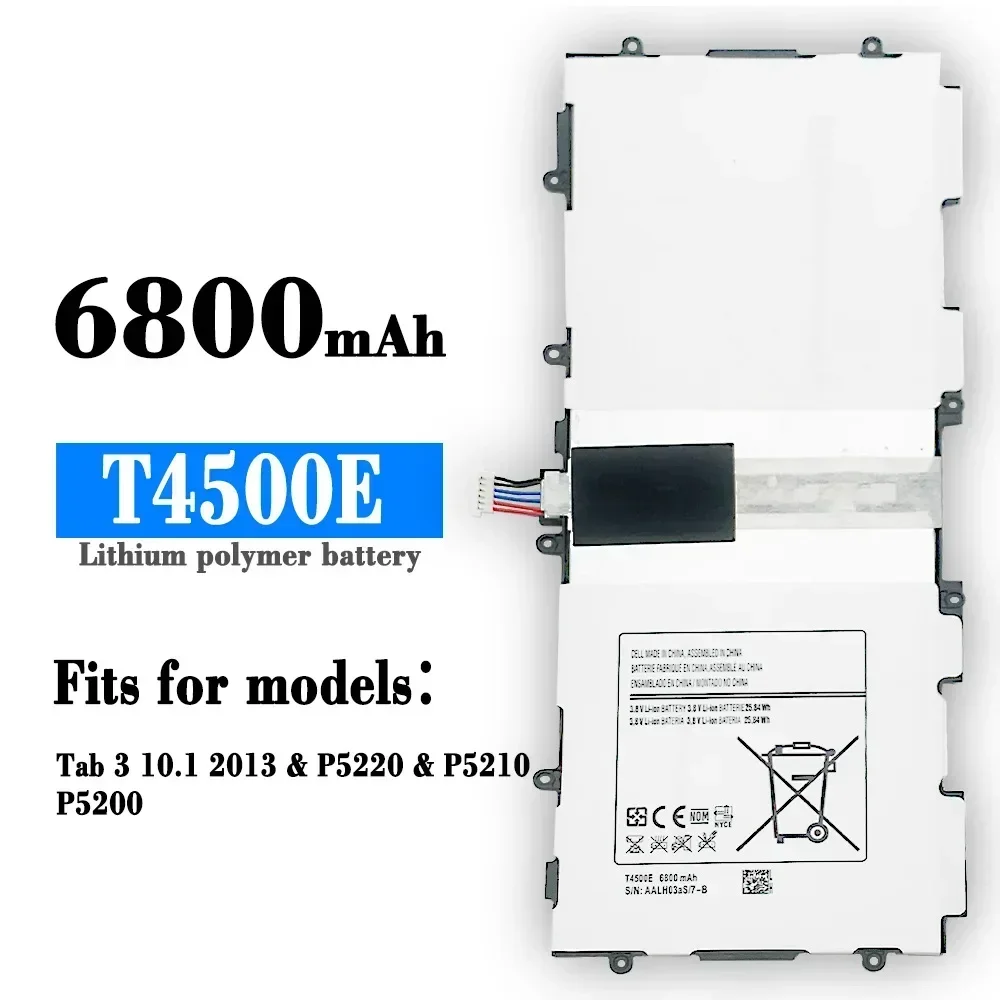 

Аккумулятор T4500E для Samsung GALAXY Tab3/P5210/P5200/P5220, 6800 мАч