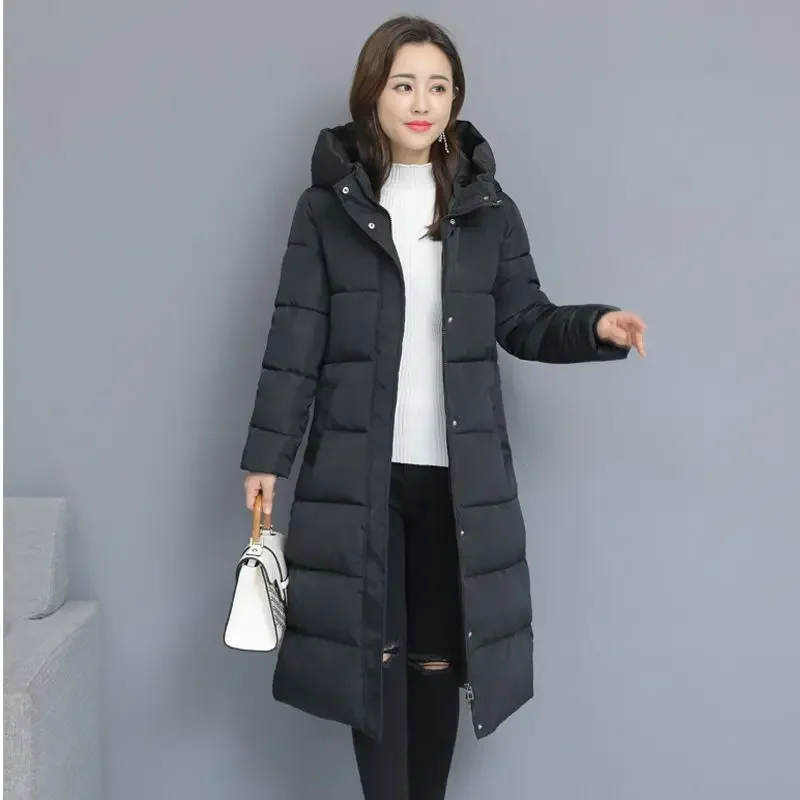 Women's Thickened Down Cotton Coat Medium-length Stylish Winter Jacket 3