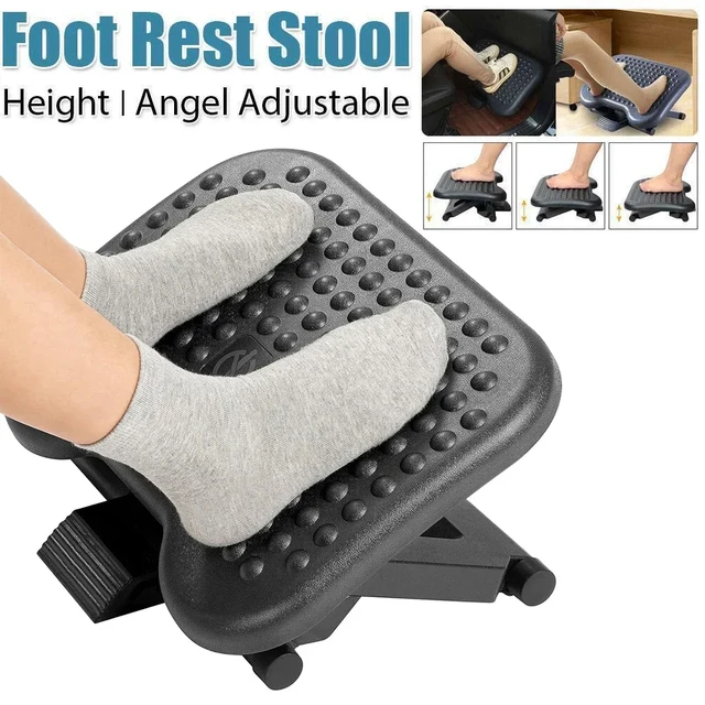 Ergonomic Footrest Adjustable Angle and Height Home Office Foot Rest Stool,  for Under Desk Support Height Adjustment - AliExpress