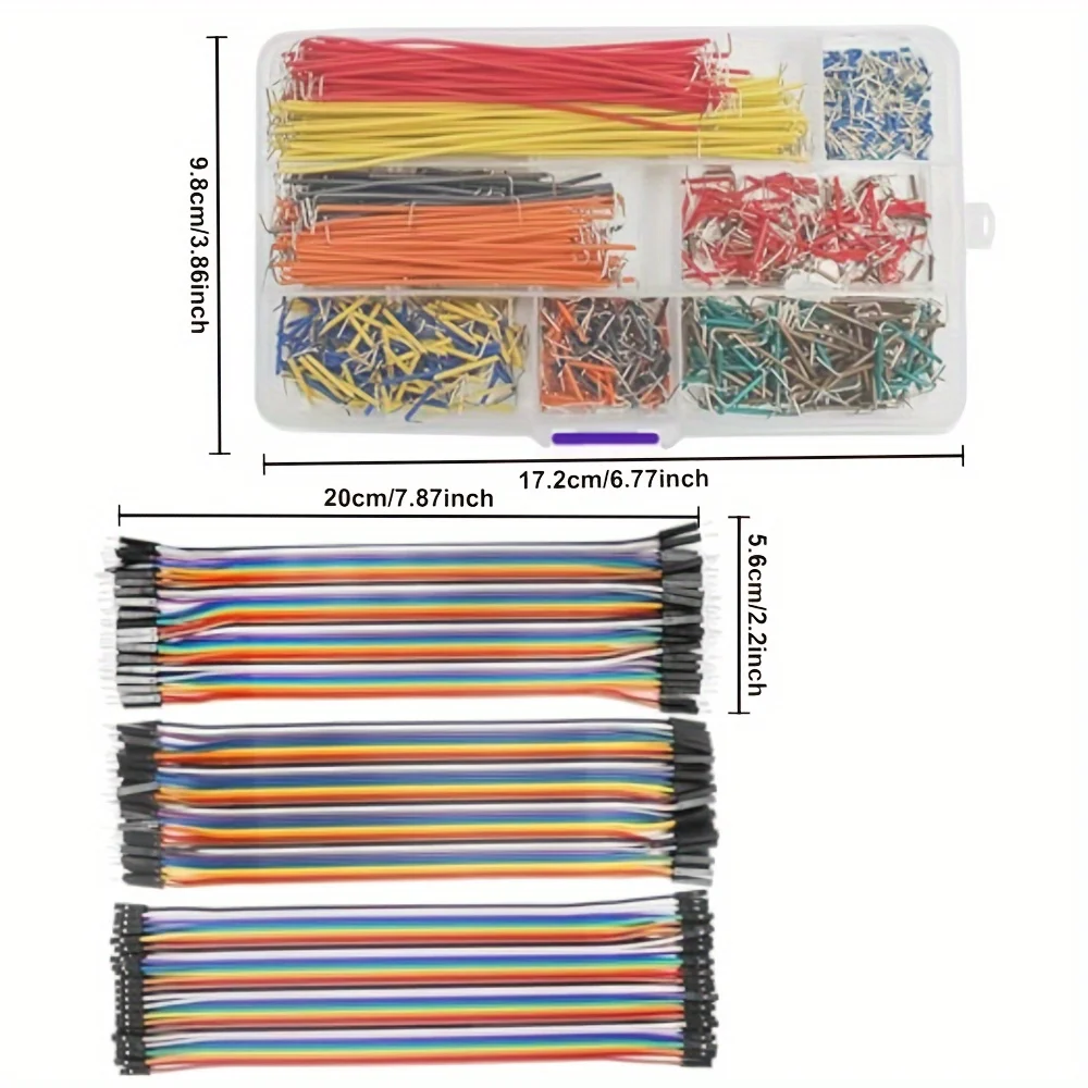Super Comprehensive Jumper Wire Kit with 20cm Dupont Cables, Assorted Pieces
