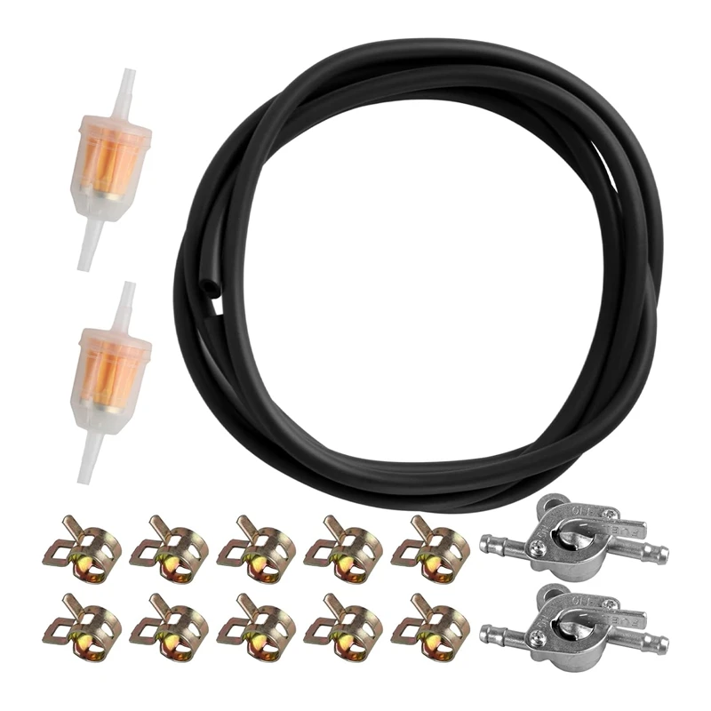 

Fuel Line Hose Kit For Small Engines Scooters Atvs Mini Bikes Go-Karts Snowmobile