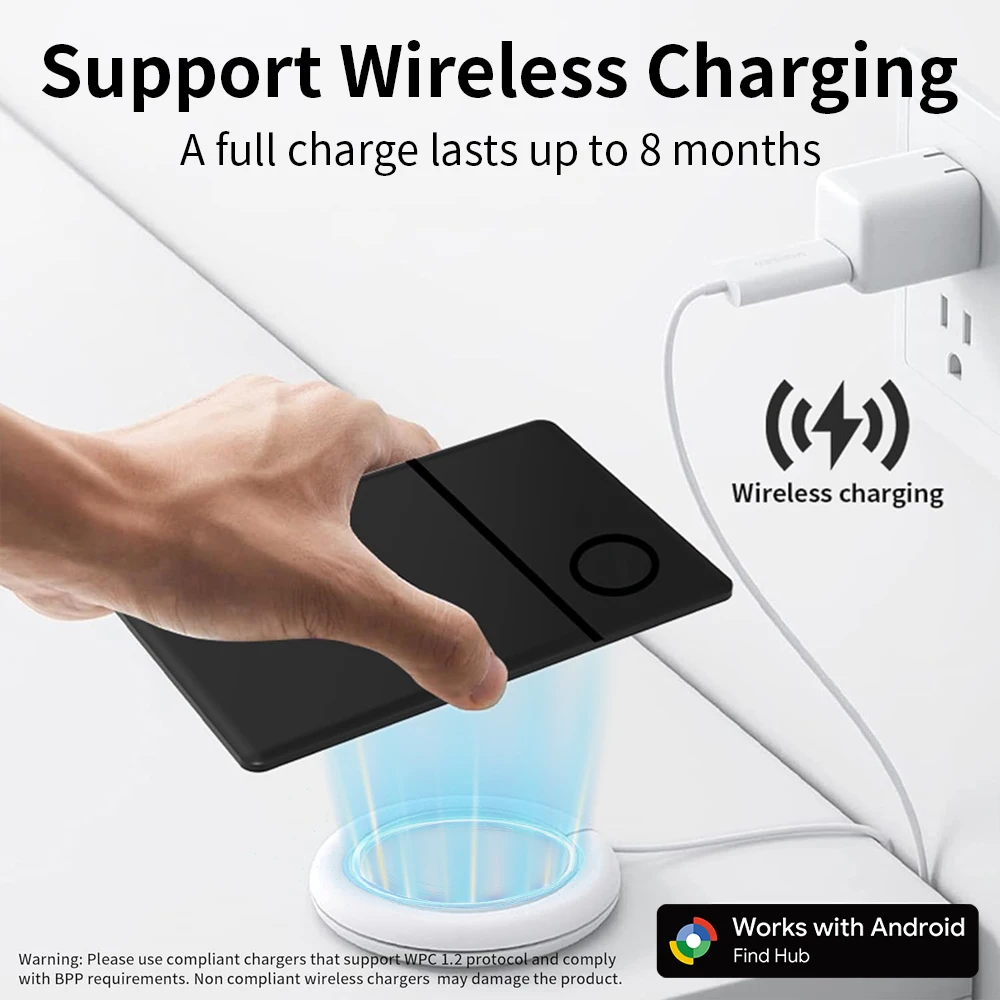 Localizzatore di schede GPS wireless ricaricabile Localizzatore Android certificato Google per Xiaomi Pixel Codice QR Smart Tag anti-smarrimento - immagine 6