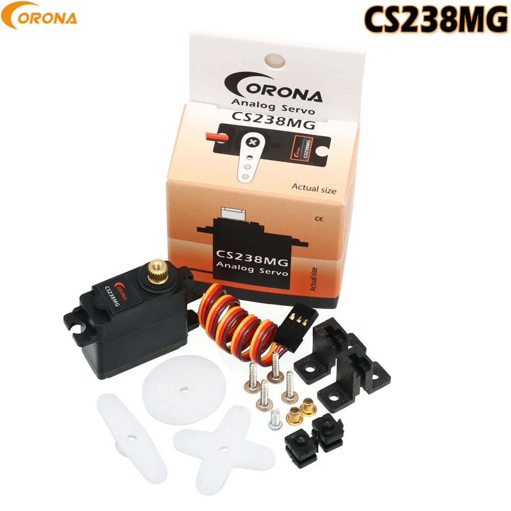1/2/4pcs Corona CS238MG CS-238MG 6-7.4V 4.6kg Metal Gear Standard Digital Mini Servo For RC Airplane Car Robot Toys Parts