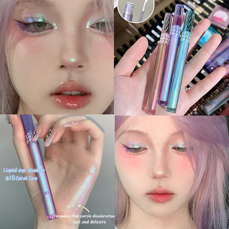 Eyeshadow Stick Liquid Eyeshadow High Color Waterproof Quick Dry Lasting Non-Fade Pearl Glitter Women Eye Makeup