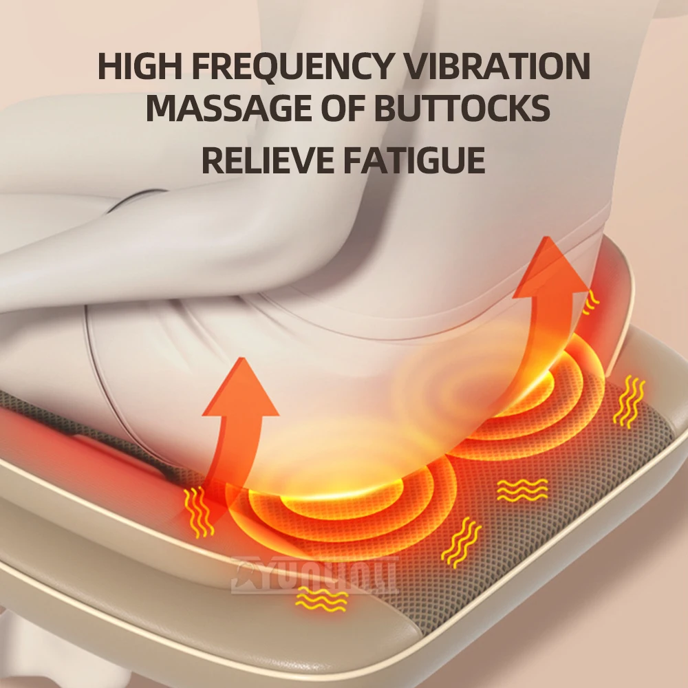Heated Massage Pad For Bed Neck Shoulder Full Body Cushion Waist 3