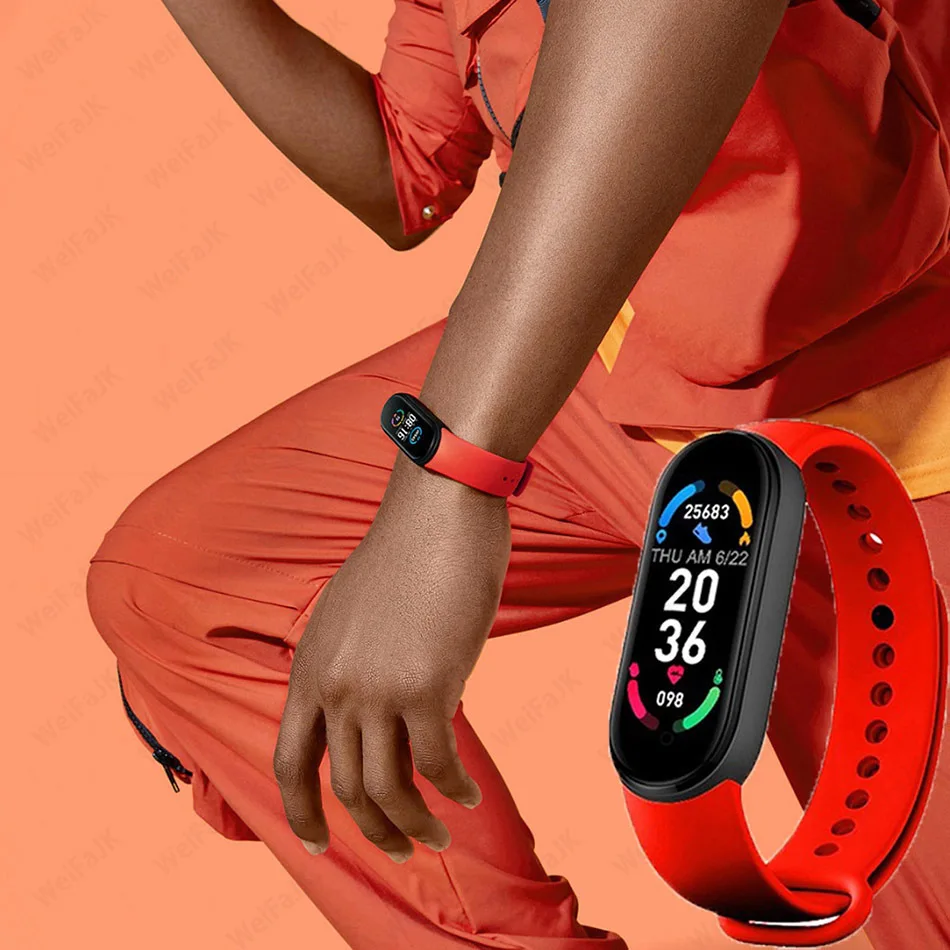 2022 Pulsera inteligente de alta gama m5M6 con pantalla a color, regalo de carga magnética, reloj para hombre, reloj deportivo 