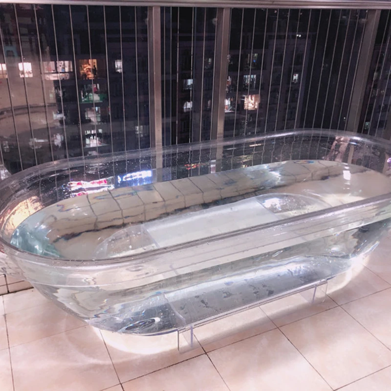 High Transparent Household Single Double Integrated Independent Movable Outdoor Adult Hotel Homestay Bathtub