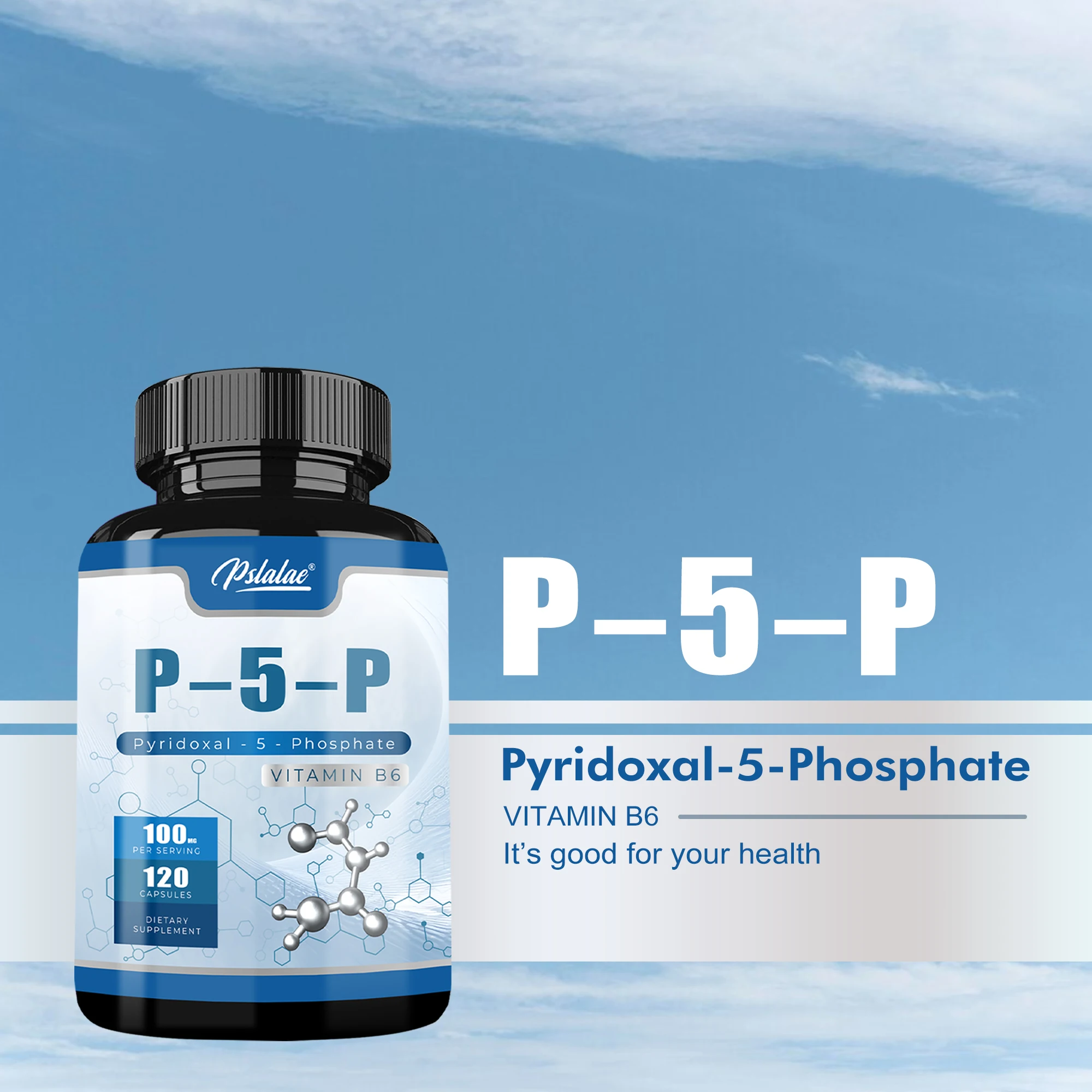 Pyridoxal-5-Phosphate (Vitamin B6) - Energy, Nervous System Support and Red Blood Cell Growth - 120 Capsules - Image 3