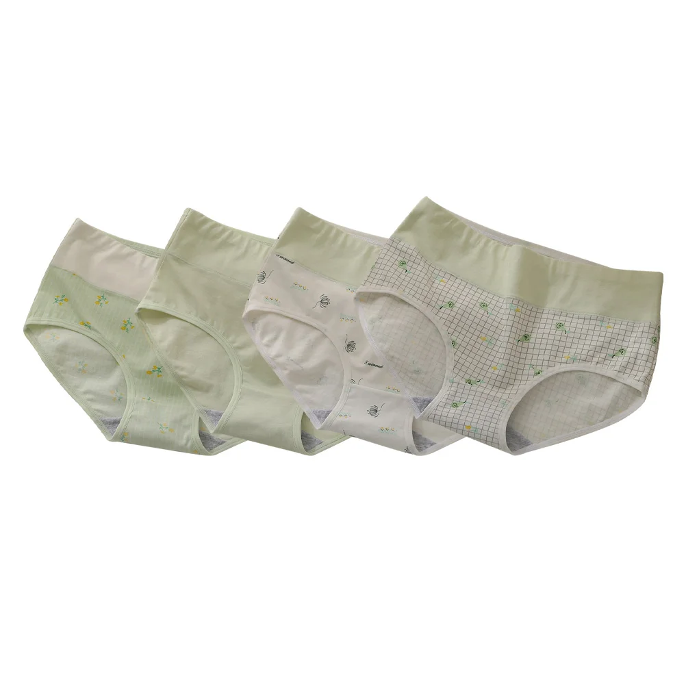 

High Waist Briefs Cotton Womens Lingerie Adorable Printing Underpants