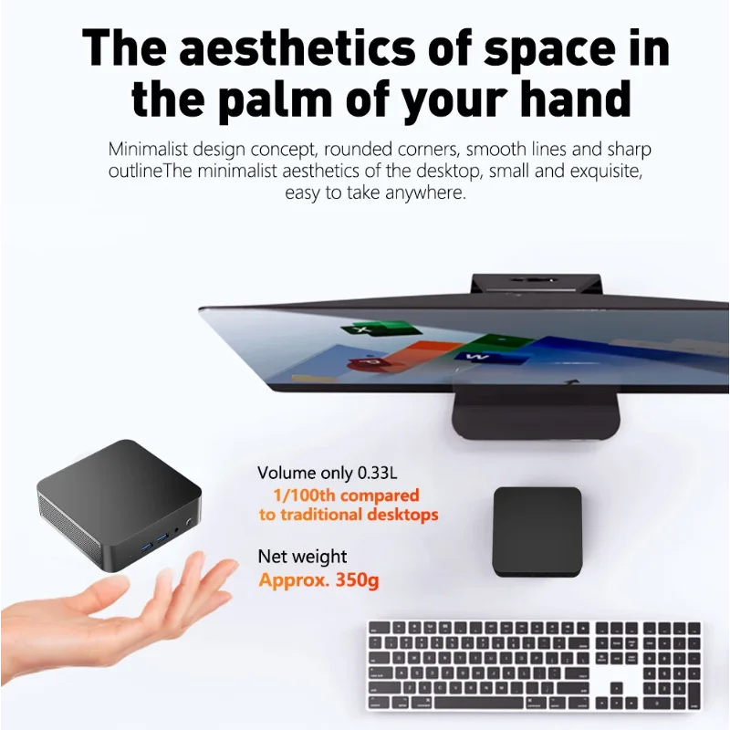 대용량 스토리지 엘리트 미니 컴퓨터 코어 I3 6006U 고성능 32GB 램 1TB 2TB SSD 4K HD