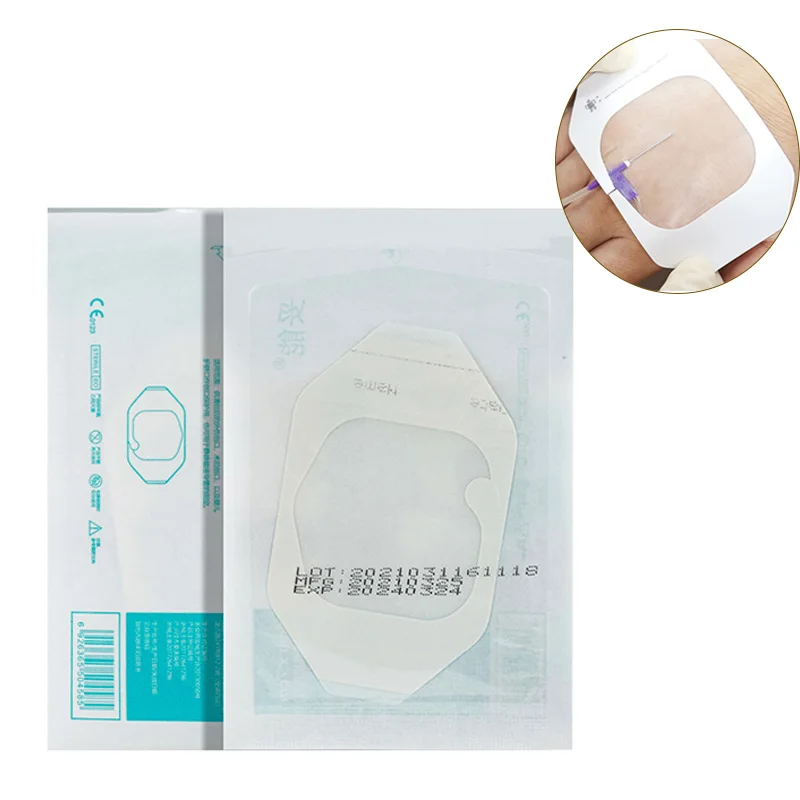 

50Pcs 6x7cm Medical Transparent Wound Dressing Sticker Waterproof Sterile I.V. Cannula Infusion Indwelling Needle Fixation Patch