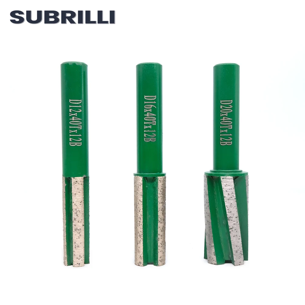 SUBRILLI CNC diamant doigt Bit segmenté roue de routeur D12/16/20MM pour la perçage coupe meulage granit marbre béton 1 SUBRILLI CNC diamant doigt Bit segmenté roue de routeur D12/16/20MM pour la perçage coupe meulage granit marbre béton 1