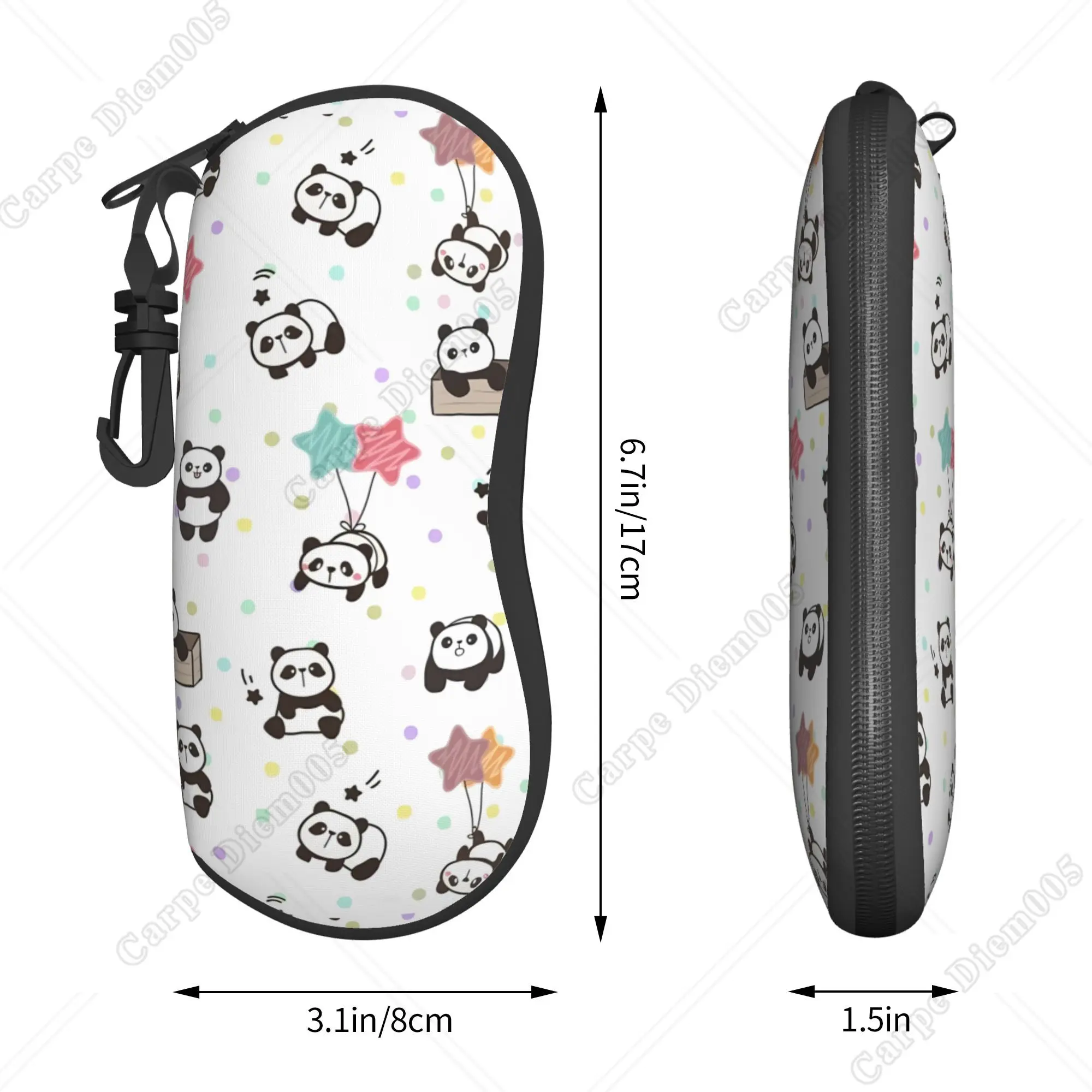 Cartoon Colorful Panda Cute Glasses Bag Sunglasses Pouch Women Sunglasses Case Unisex Eyewear Accessories Print One Size
