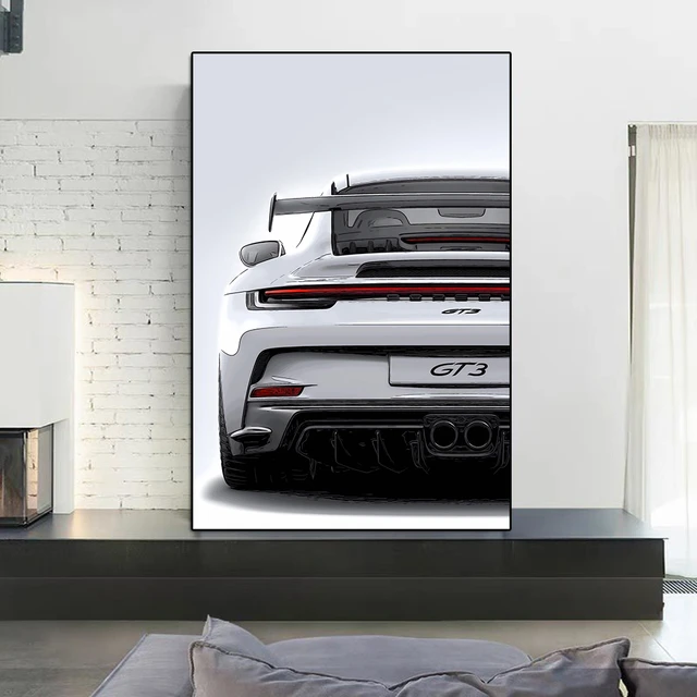 Em promoção! Carro Esportivo Porsche 911 Supercarro De Arte Do Cartaz Tela  De Pintura, Arte De Parede De Impressão De Imagem Para A Sala De Decoração  De Casa Moderna Cuadros