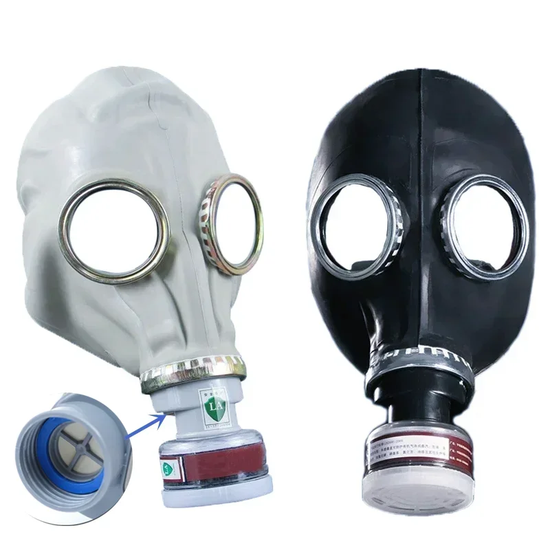Maschera Antigas Russ Nera Maschera Respiratoria Lattice Gomma Maschera - Foto 9