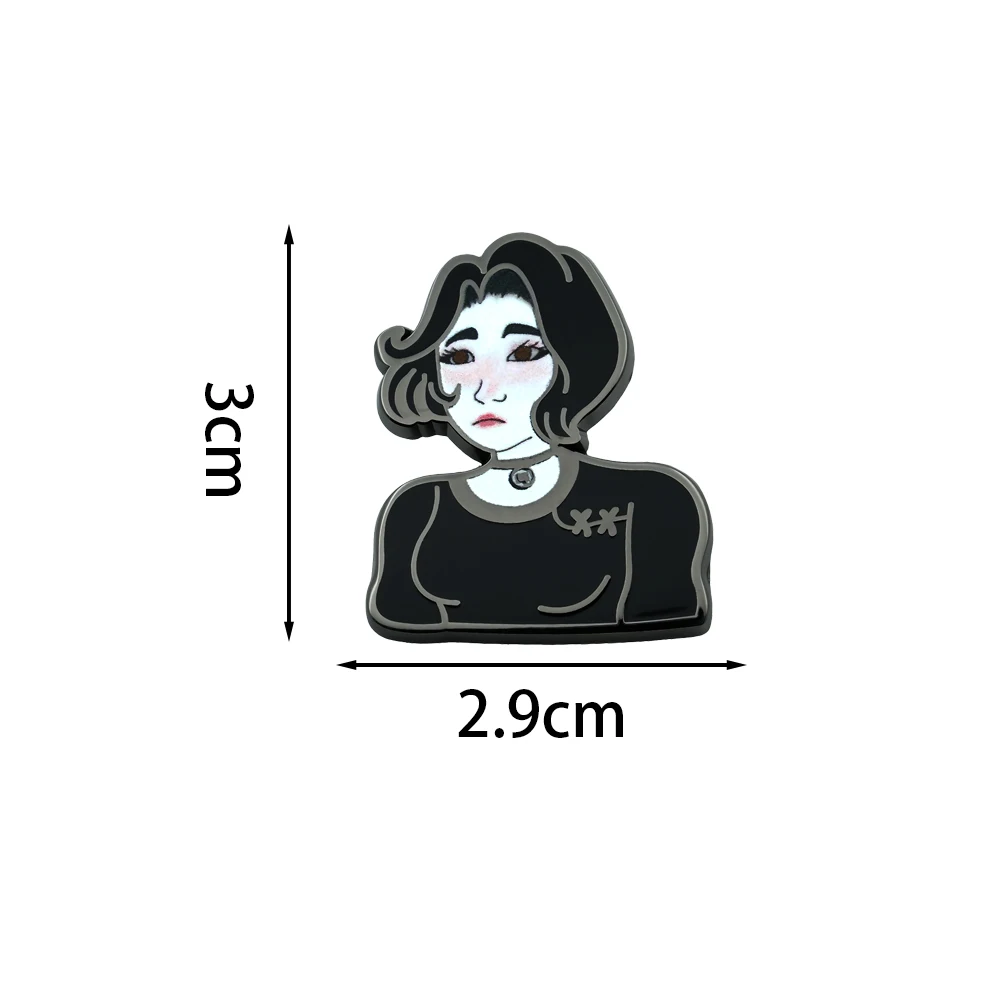Doomer Girl Wojak Meme Badge Post-Punk Brooch Humorous Novelty Unique  Design Style Jewelry Backpack Decorative - AliExpress