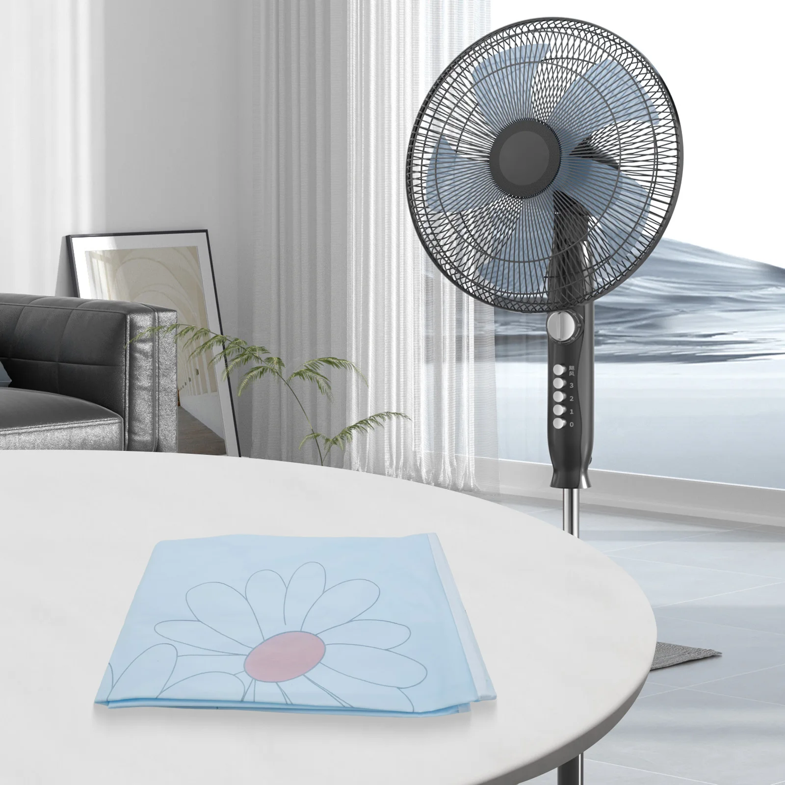 1pc All-inclusive Waterproof Fan Dust Cover Household Floor Pedestal Standing Fans Protective Washable