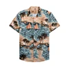 Hawaii Shirts 3d Print Men's Short Sleeve Blouse Holiday Party Tops Oversized Tee Shirt For Men Clothing Harajuku Camisa Lapel 3