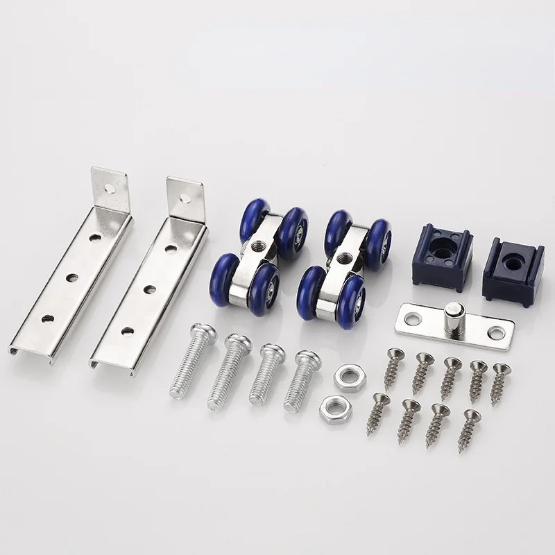 2 Stks/set Schuifdeur Roller Hardware Slide Deuren Katrol 4/8 Wielen Thuis Kamer Houten Deur Opknoping Wielen Spoor Katrol