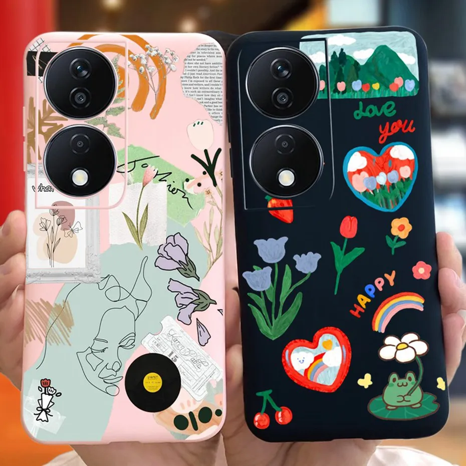 Lovely Printed Candy Color Phone Case - Soft Silicon TPU Shockproof Back Cover