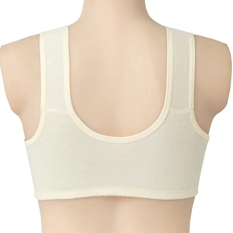 Nursing Bra Maternity Comfortable Soft Cotton Non-Steel Ring Front Button Bra Non-Steel Ring Vest Front Button Underwear 3