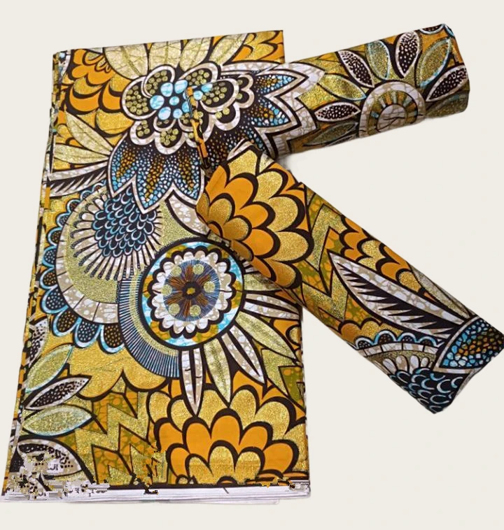 2025 New Style Supe-V hollande African Fabrics Nigerian Golden Wax Print High Quality African Wax Fabrics For Dress 4