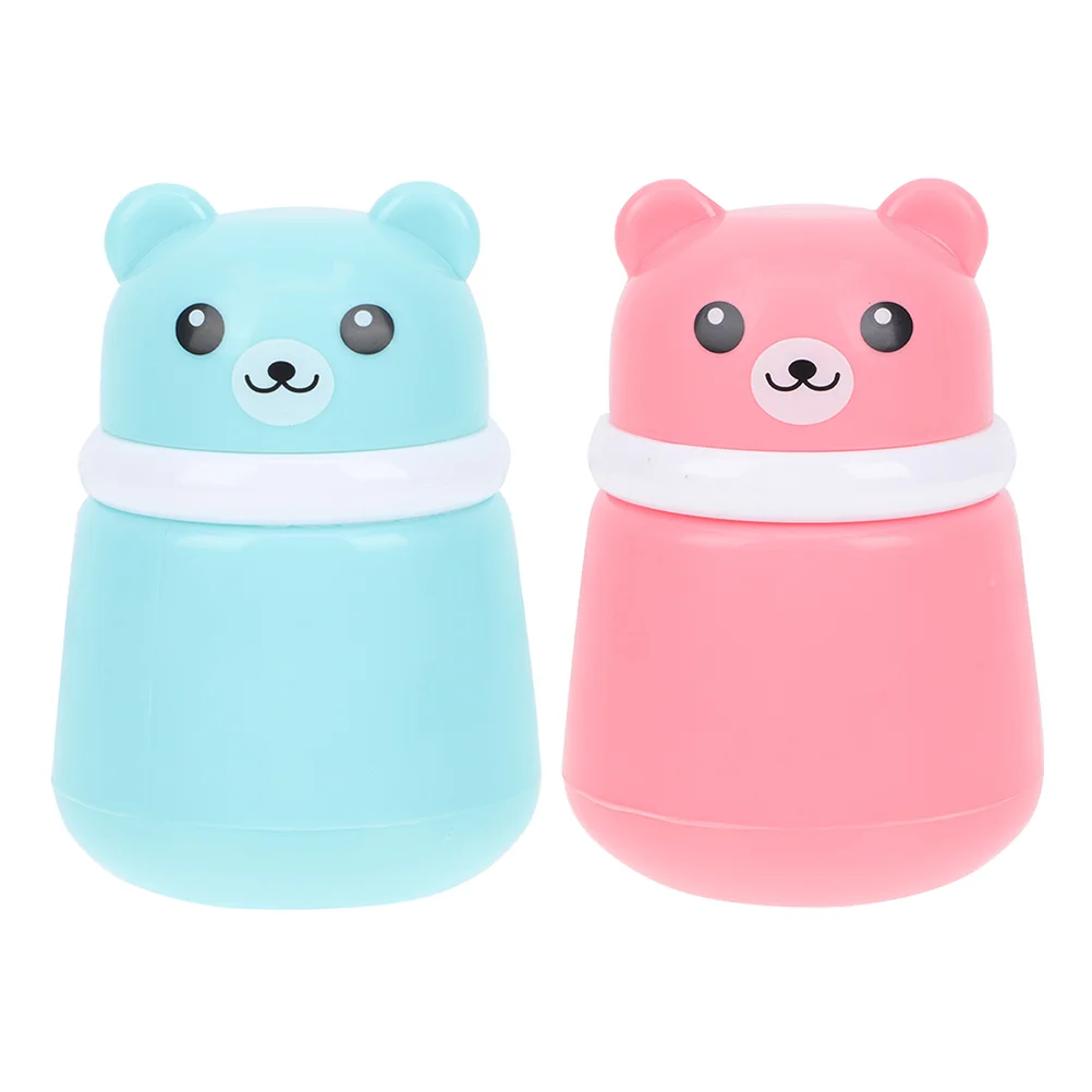 

2 Pcs Powder Puff Box Makeup Talcum Storage Container Baby Infant Bracket Case Pp Kids Newborn
