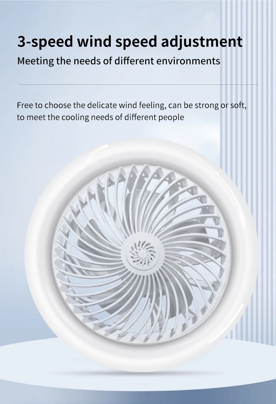 Description Picture 4 of itemCeiling Fans With Remote Control and Light LED Lamp Fan E27 Converter Base Smart Silent Ceiling Fans For Living Room Lighting