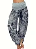 Plus Size 1XL-8XL Woman‘s Fashion  Multi-color Digital Printed Harem Pants Trousers Ladies Long Leg Wide Leg Pants Pants