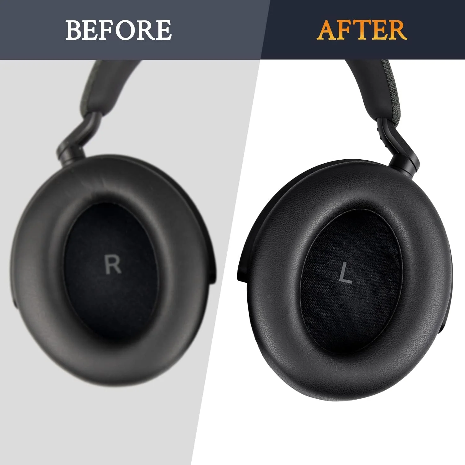 KUTOU Protein Leather Earpads Replacement for Sennheiser Momentum 4 Over/Around Ear Wireless Headphones Ear Pads Cushions