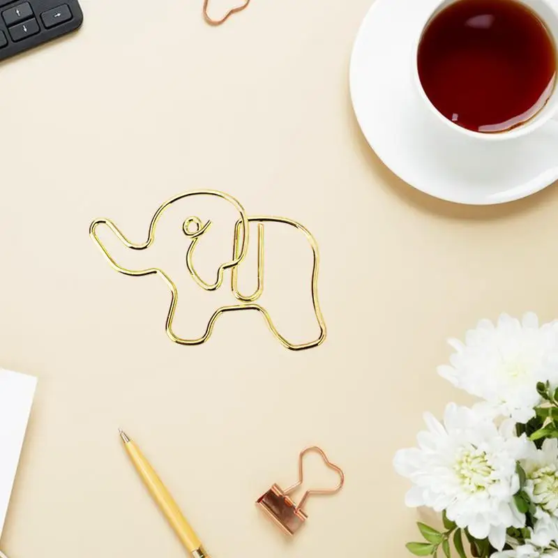 1pcs Creative Bookmark Clips Lovely Dog Shaped Paper Clips Office Supplies Metal Bookmark Cute Paper Pin Planner Accessories