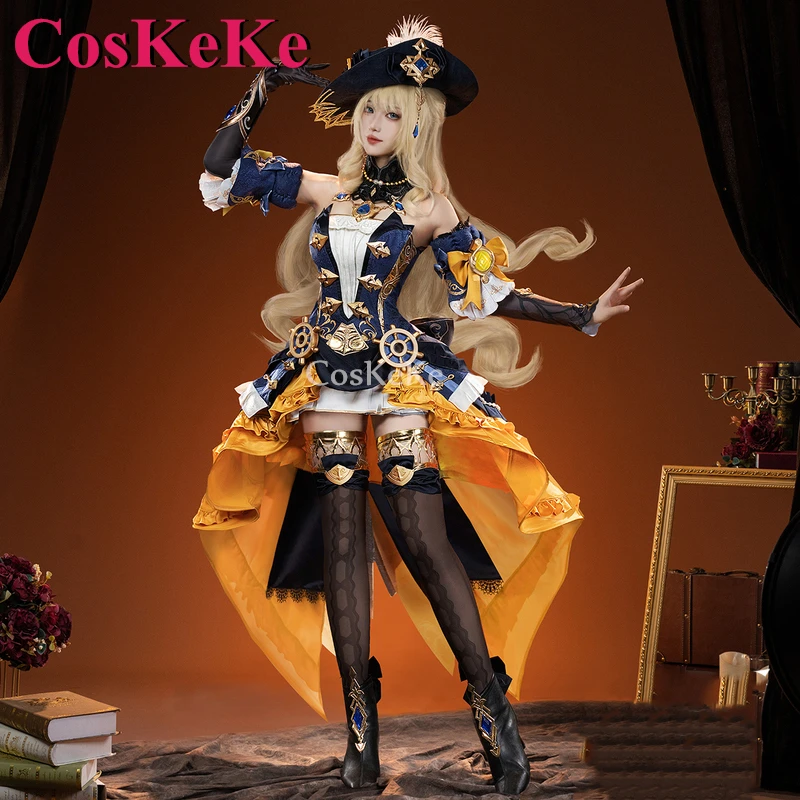 Coskeke Navia Cosplay Anime Game Genshin Impact Costume Splendido Elegante Abito Uniforme Festa Di Halloween Gioco Di Ruolo Abbigliamento S-Xl