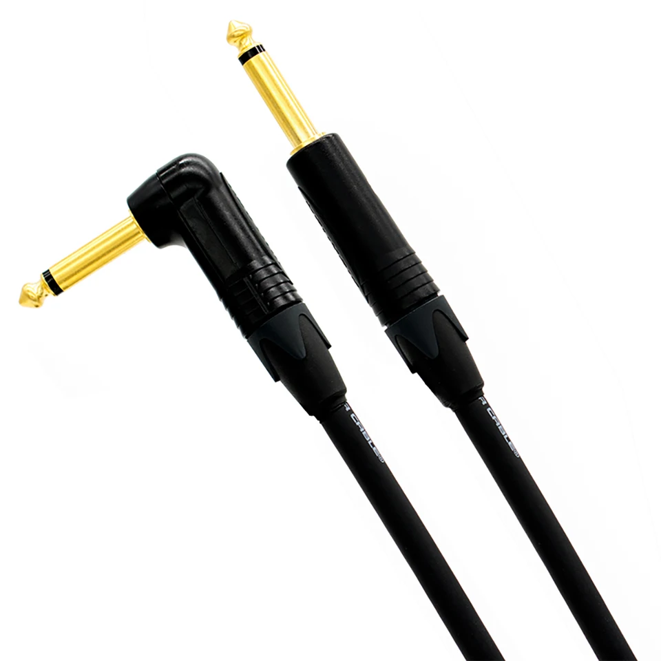 Cable auxiliar estéreo HiFi de 3.5 mm de ángulo recto macho a macho con  núcleo de cobre chapado en plata., Negro