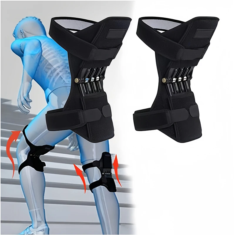 knee stabilizer pad 1Pc Knee Booster Support Spring Power Knee Stabilizer Pad Protection Booster for Weak Legs Running Squat Climbing