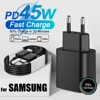 PD 45W USB C Charger Super Fast Charging Adapter For Samsung Galaxy S24 S23 S22 S25 Ultra A55 A16 A56 Phone Charger Type C Cable