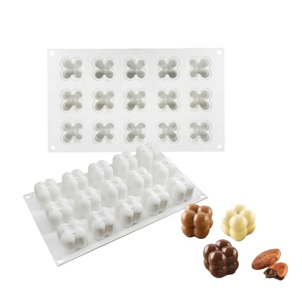 

The new 15-piece Rubik's Cube mousse jelly pudding silica gel baking chocolate mold