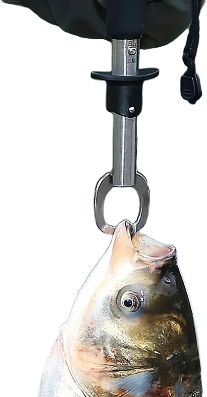 Portable Mini Stainless Steel Fishing Pliers with Fish Holder Lip Clamp Gripper for Weighing Purpose