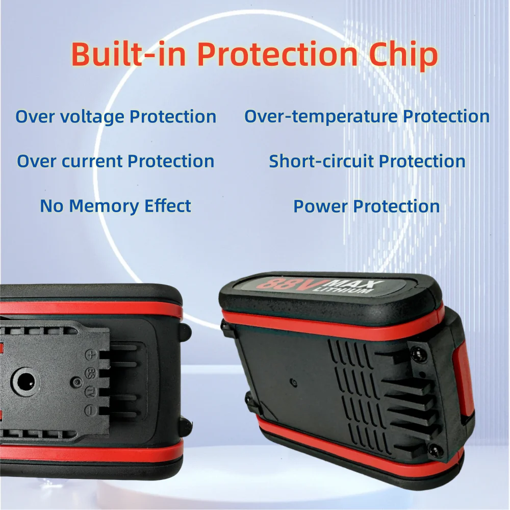 88V 3000mAh Rechargeable Li-ion Battery for Worx Cordless Screwdriver Power Tools Replacement Battery