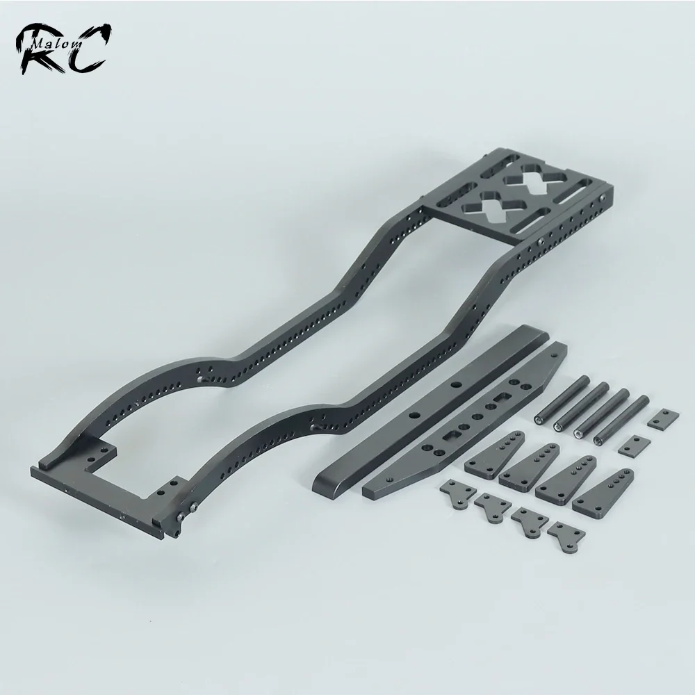 Metal Chassis Set Rails Frame with Shock Towers Leaf Springs Mounting ...
