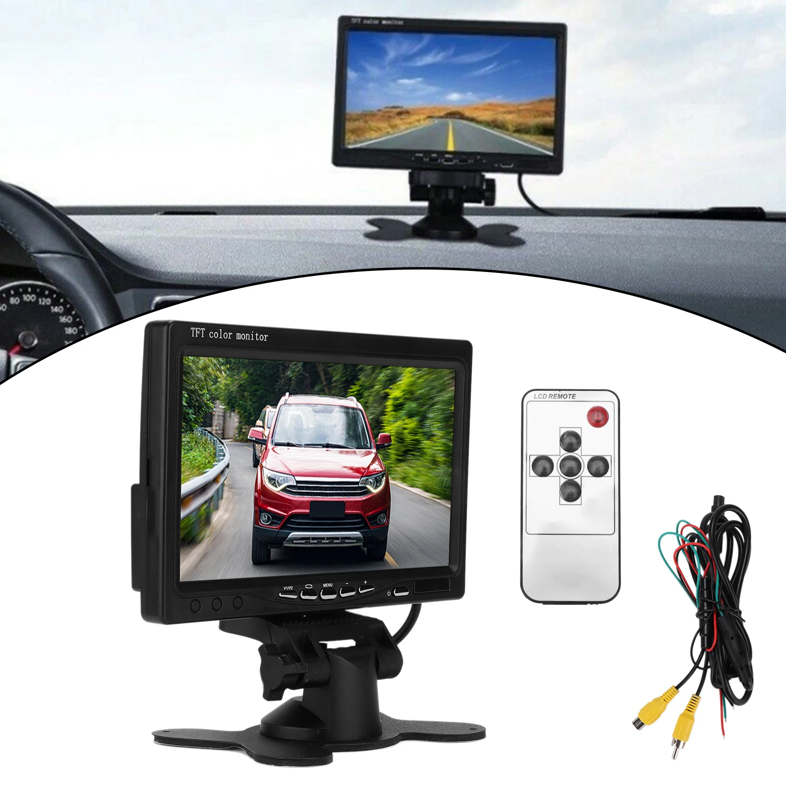 7in Rear View Monitor TFT LCD Digital Screen Car Backup Reversing Parking System
