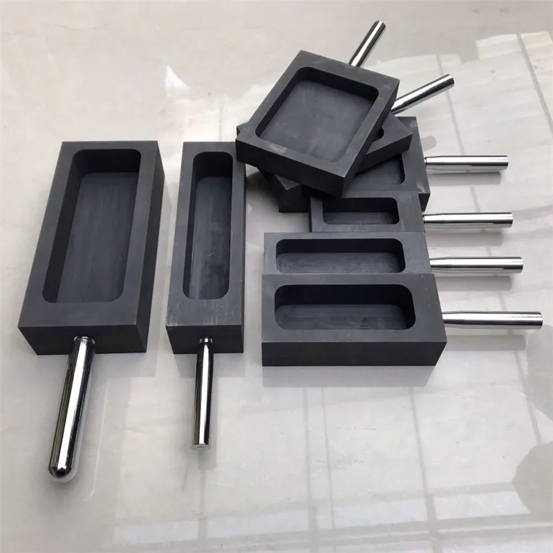 Gold Silver smelting graphite Mould Crucible with handle for Melting Casting Refining Gold Silver Metal Aluminum Copper Brass smelting graphite mould crucible