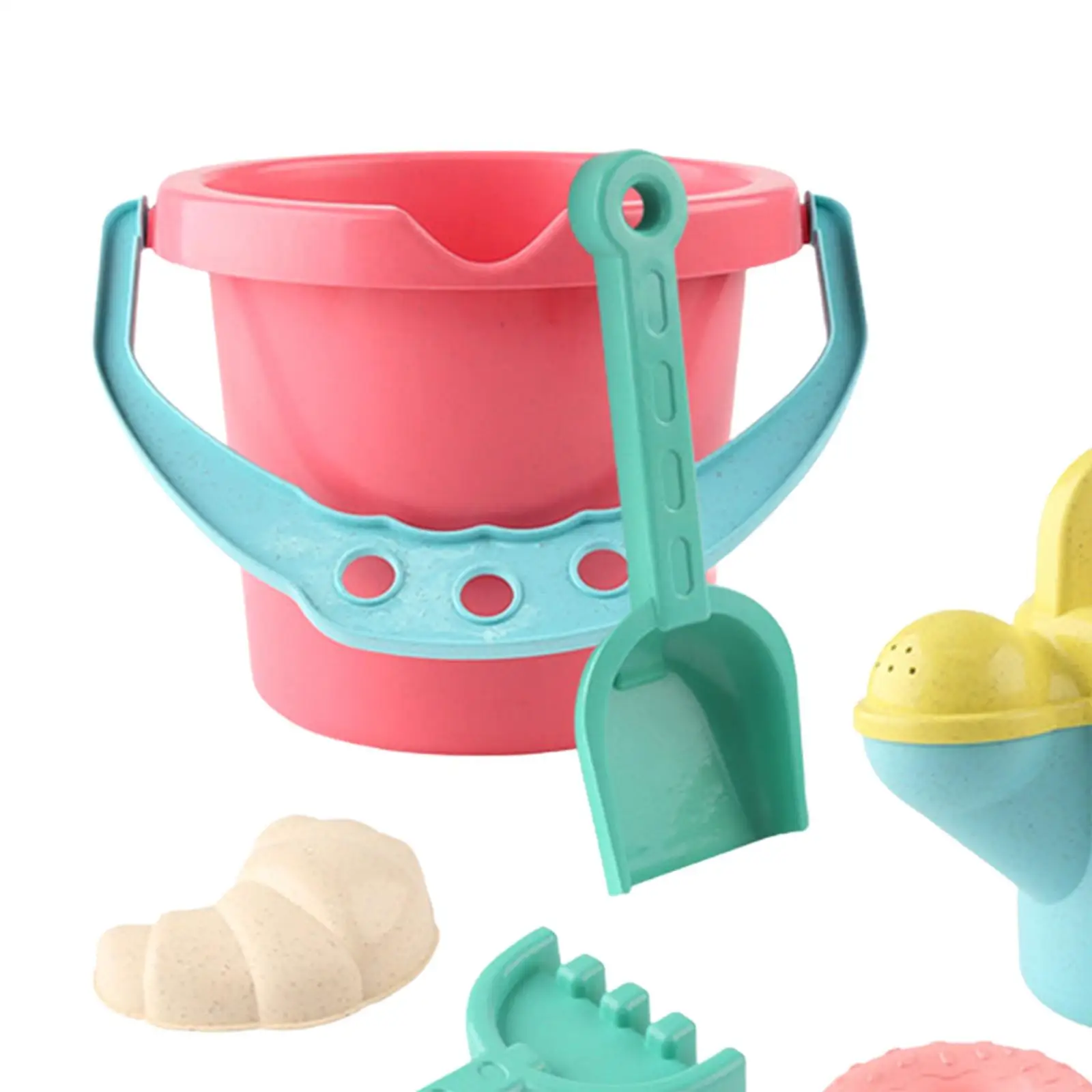 7x Sand Toys Beach Toy Sand Tools Watering Can and Beach Bucket for Party Picnic