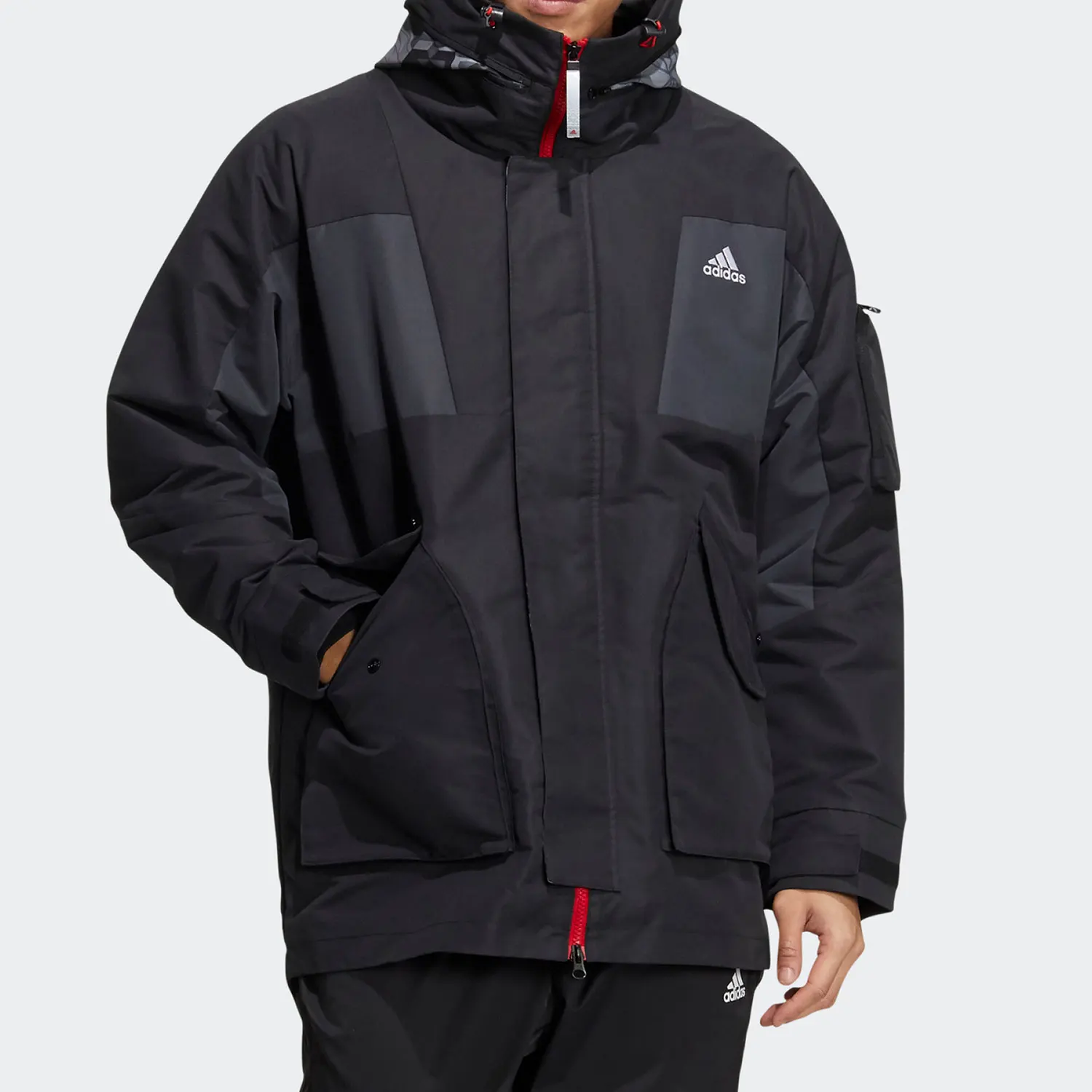 Veste à capuche chaude en polaire décontractée pour homme authentique Adidas HC0275 1 Veste à capuche chaude en polaire décontractée pour homme authentique Adidas HC0275 1