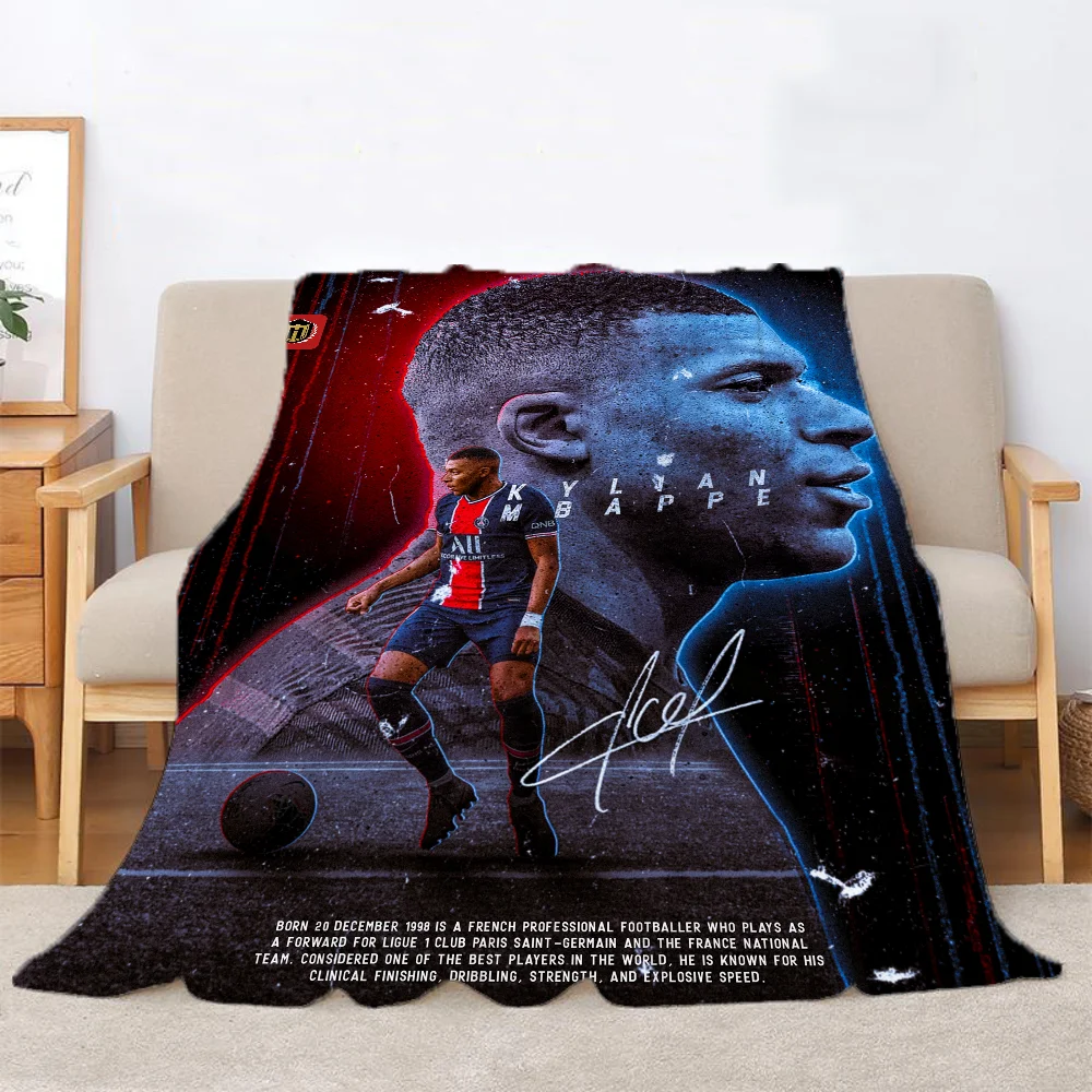 Mbappes Bed Blankets for Adults Luxury Throw Blanket for Sofa Decoration Cotton Blanket King Size Fluffy Plaid Beach Towel Knee 2