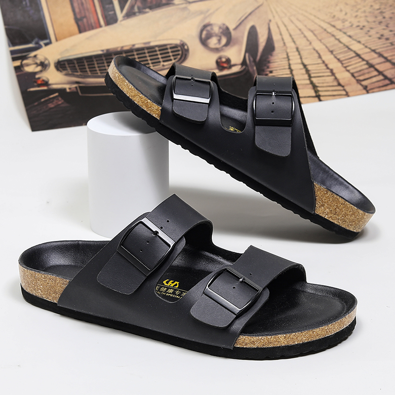 Leather Men Sandals Summer Men's Sandals Women Slippers Outdoor Beach Casual Shoes Zapatos Hombre Durable Non-Slip Luxury Shoes
