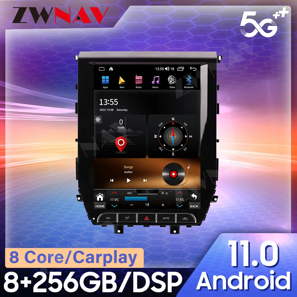 

For Toyota Land Cruiser 2016-2020 Tesla Style Android Car GPS Navigation Multimedia Player Car Radio Player Head Unit Player